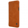 Nillkin Qin bőr flip cover tok Samsung Galaxy A6 (2018) - barna
