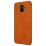 Nillkin Qin bőr flip cover tok Samsung Galaxy A6 (2018) - barna