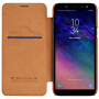 Nillkin Qin bőr flip cover tok Samsung Galaxy A6 (2018) - barna