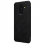 Nillkin Qin bőr flip cover tok Samsung Galaxy A6 Plus (2018) - fekete