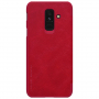Nillkin Qin bőr flip cover tok Samsung Galaxy A6 Plus (2018) - piros