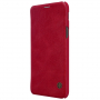 Nillkin Qin bőr flip cover tok Samsung Galaxy A6 Plus (2018) - piros