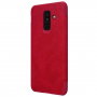Nillkin Qin bőr flip cover tok Samsung Galaxy A6 Plus (2018) - piros