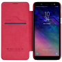 Nillkin Qin bőr flip cover tok Samsung Galaxy A6 Plus (2018) - piros