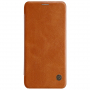 Nillkin Qin bőr flip cover tok Samsung Galaxy A6 Plus (2018) - barna