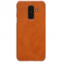 Nillkin Qin bőr flip cover tok Samsung Galaxy A6 Plus (2018) - barna