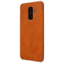 Nillkin Qin bőr flip cover tok Samsung Galaxy A6 Plus (2018) - barna