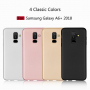 Műanyag tok karbon textúrával Samsung Galaxy A6 Plus (2018) - fekete