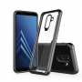 Ütésálló tok átlátszó Samsung Galaxy A6 Plus (2018) - fekete