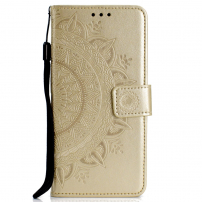 Flip cover tok - mandala lenyomattal - Samsung Galaxy A6 (2018) - arany