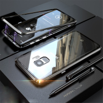 Tok mágneses kerettel és edzett üveggel Samsung Galaxy S9 - fekete