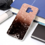 Műanyag tok - márvány - Samsung Galaxy A6 (2018) - barna-fekete
