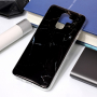 Műanyag tok - márvány - Samsung Galaxy A6 Plus (2018) - fekete
