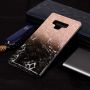 Műanyag tok - márvány - Samsung Galaxy Note 9 - barna-fekete