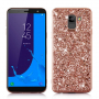 Csillámló műanyag tok Samsung Galaxy J6 (2018) - rózsaszín-arany