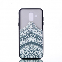 Műanyag dombornyomott tok - vizirózsa - Samsung Galaxy A6 (2018) - átlátszó