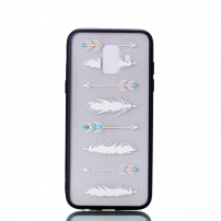 Műanyag dombornyomott tok - nyilak - Samsung Galaxy A6 (2018) - átlátszó
