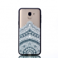 Műanyag dombornyomott tok - vizirózsa - Samsung Galaxy J6 (2018) - transzparens