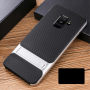 Elegance műanyag tok állvánnyal Samsung Galaxy A6 Plus (2018) - ezüst