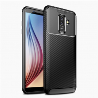 Ipaky műanyag tok karbon textúrával Samsung Galaxy A6 Plus (2018) - fekete