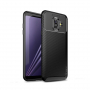 Ipaky műanyag tok karbon textúrával Samsung Galaxy A6 (2018) - fekete