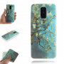 Műanyag tok - virágzó fa - Samsung Galaxy A6 Plus (2018) - kék