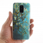 Műanyag tok - virágzó fa - Samsung Galaxy A6 Plus (2018) - kék