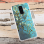 Műanyag tok - virágzó fa - Samsung Galaxy A6 Plus (2018) - kék