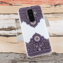 Műanyag tok - szimetrikus minta - Samsung Galaxy A6 Plus (2018) - fehér