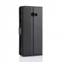 Litchi flip cover tok Samsung Galaxy J4 Plus - fekete