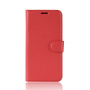 Litchi flip cover tok Samsung Galaxy J4 Plus - piros