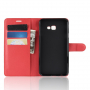 Litchi flip cover tok Samsung Galaxy J4 Plus - piros