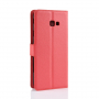 Litchi flip cover tok Samsung Galaxy J4 Plus - piros
