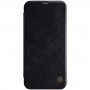 Nillkin Qin bőr flip cover tok Samsung Galaxy J4 Plus - fekete