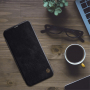 Nillkin Qin bőr flip cover tok Samsung Galaxy J4 Plus - fekete