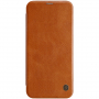 Nillkin Qin bőr flip cover tok Samsung Galaxy J4 Plus - barna