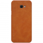 Nillkin Qin bőr flip cover tok Samsung Galaxy J4 Plus - barna