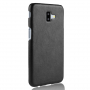 Litchi Skin bőr tok Samsung Galaxy J6 Plus - fekete