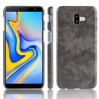 Litchi Skin bőr tok Samsung Galaxy J6 Plus - szürke