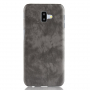 Litchi Skin bőr tok Samsung Galaxy J6 Plus - szürke