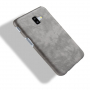 Litchi Skin bőr tok Samsung Galaxy J6 Plus - szürke