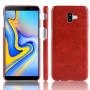 Litchi Skin bőr tok Samsung Galaxy J6 Plus - piros