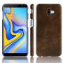Litchi Skin bőr tok Samsung Galaxy J6 Plus - barna