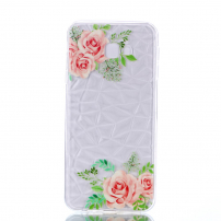 Műanyag dombornyomott tok - rózsa - Samsung Galaxy J4 Plus - transzparens