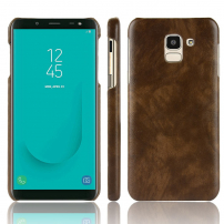 Litchi bőr tok Samsung Galaxy J6 (2018) - barna