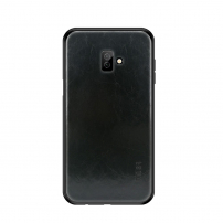Mofi bőr tok Samsung Galaxy J6 Plus - fekete