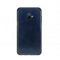 Mofi bőr tok Samsung Galaxy J6 Plus - sötétkék