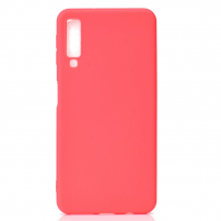 Műanyag tok Frosted Samsung Galaxy A7 (2018) - piros