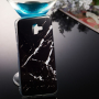 Műanyag tok - márvány - Samsung Galaxy J6 Plus - fekete-fehér
