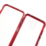Tok mágneses kerettel és edzett üveggel Samsung Galaxy J6 (2018) - piros